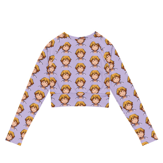 Anime Blush Recycled long-sleeve crop top