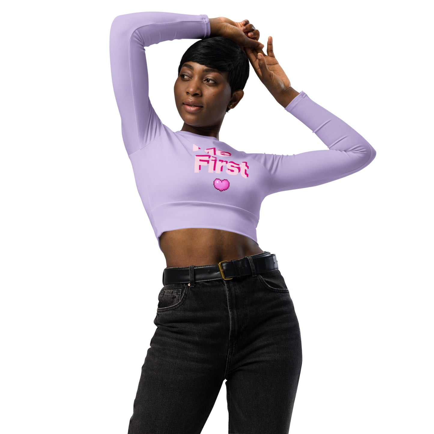 Me First Recycled long-sleeve crop top