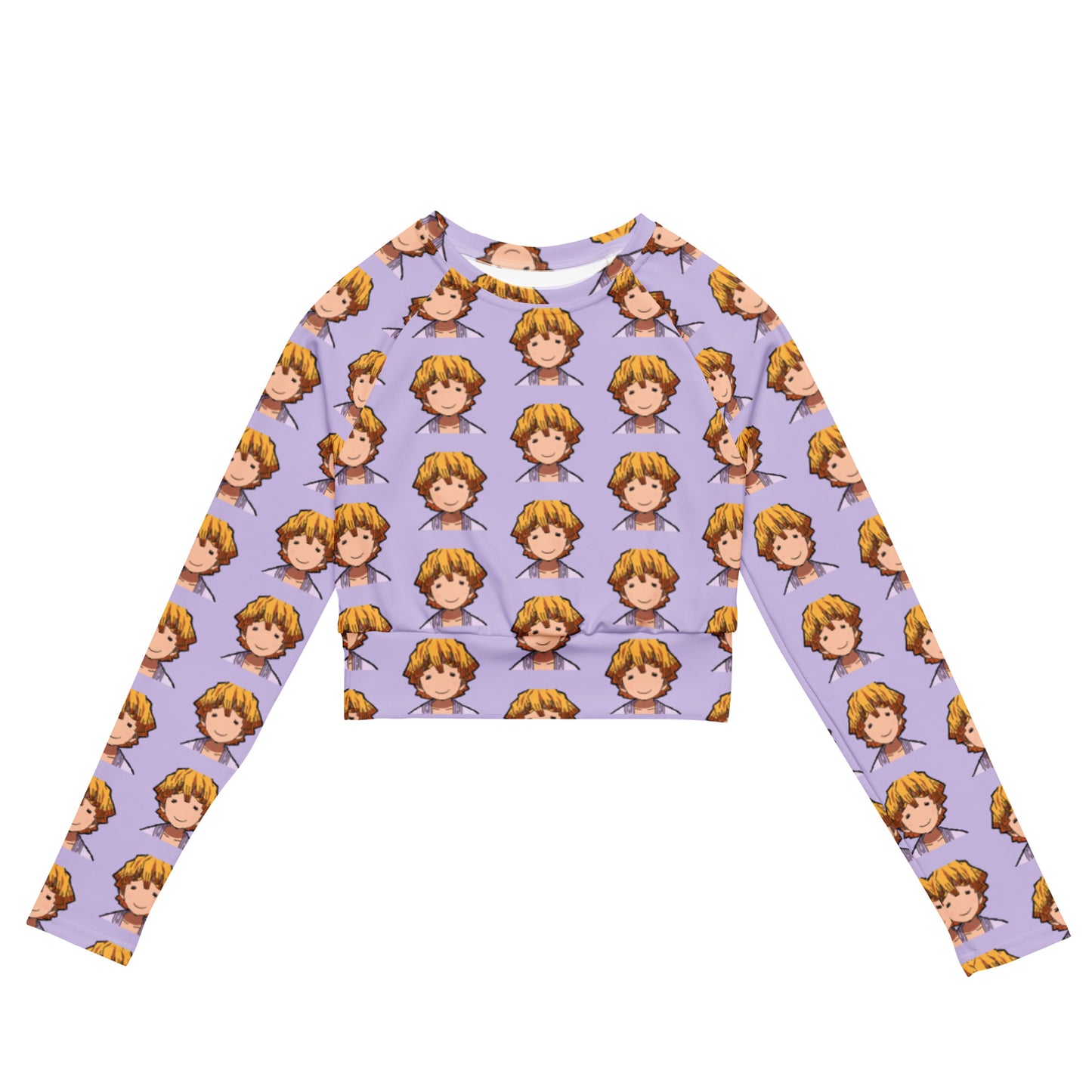 Anime Blush Recycled long-sleeve crop top