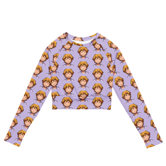 Anime Blush Recycled long-sleeve crop top