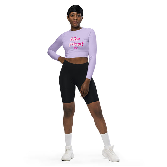 Me First Recycled long-sleeve crop top